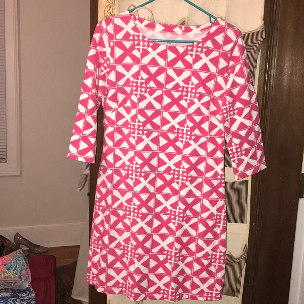 Mahi Gold pink & white NWT dress size L